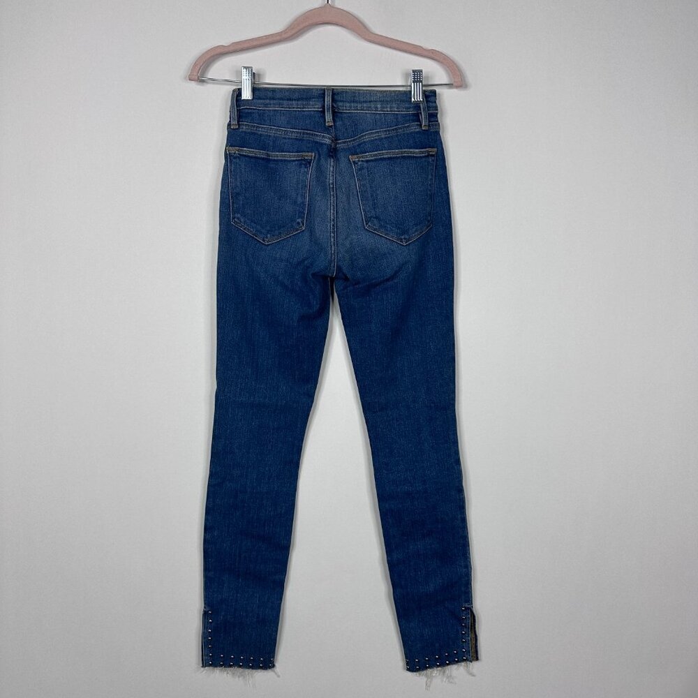 FRAME Le High Skinny Jeans Hazelwood Studded Ankle 24 #A1278 - Picture 7 of 11